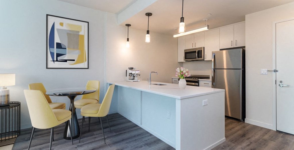 Kitchen with Dining Table_Chairs Kitchen with Dining Table_Chairs at 470 Manhattan, Brooklyn, 11222